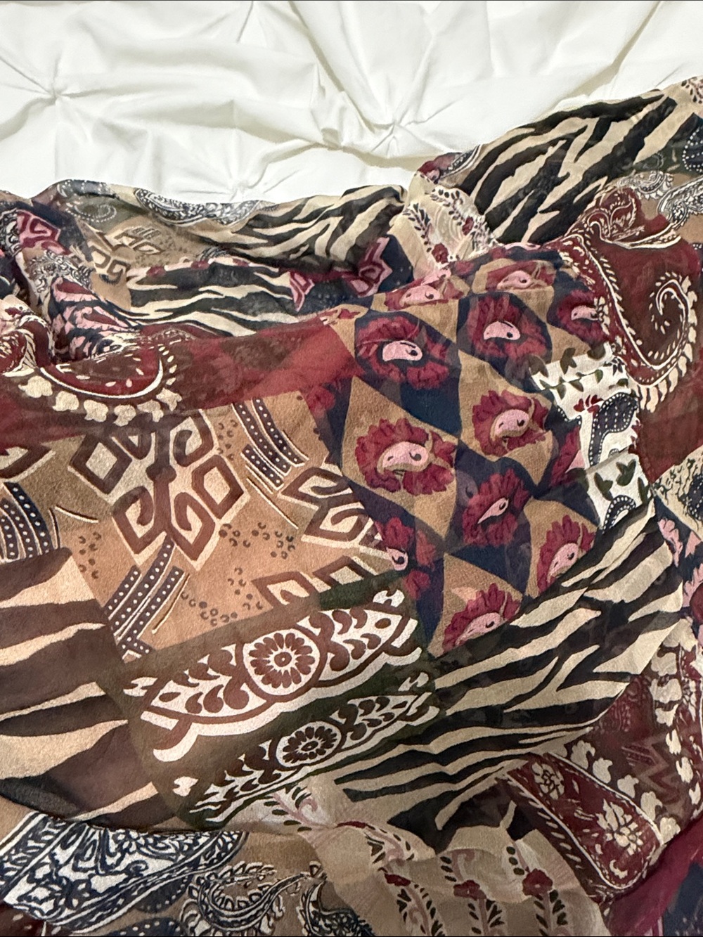 Veronica Beard Brown Multi Patchwork Maxi Dress - Picture 13 of 15